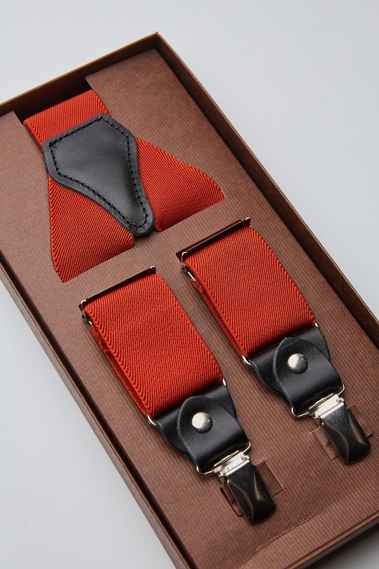 Мужские подтяжки оранжевые