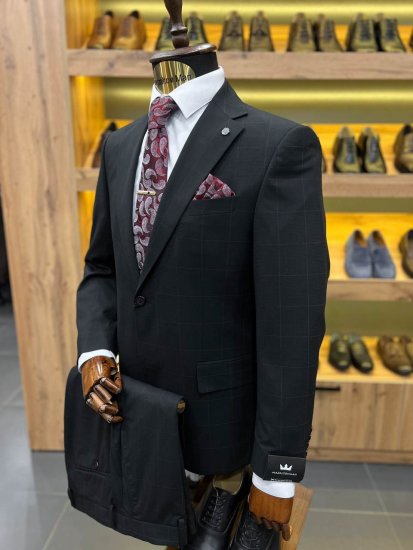 Костюм MAZALTOVMAN 2-ка премиум Черный в клетку