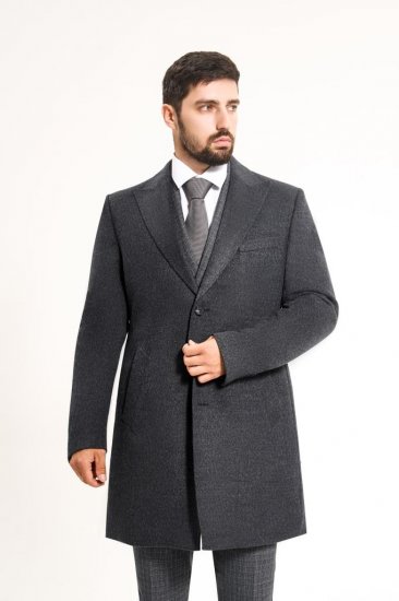 Пальто MAZALTOVMAN премиум Синее фактурное