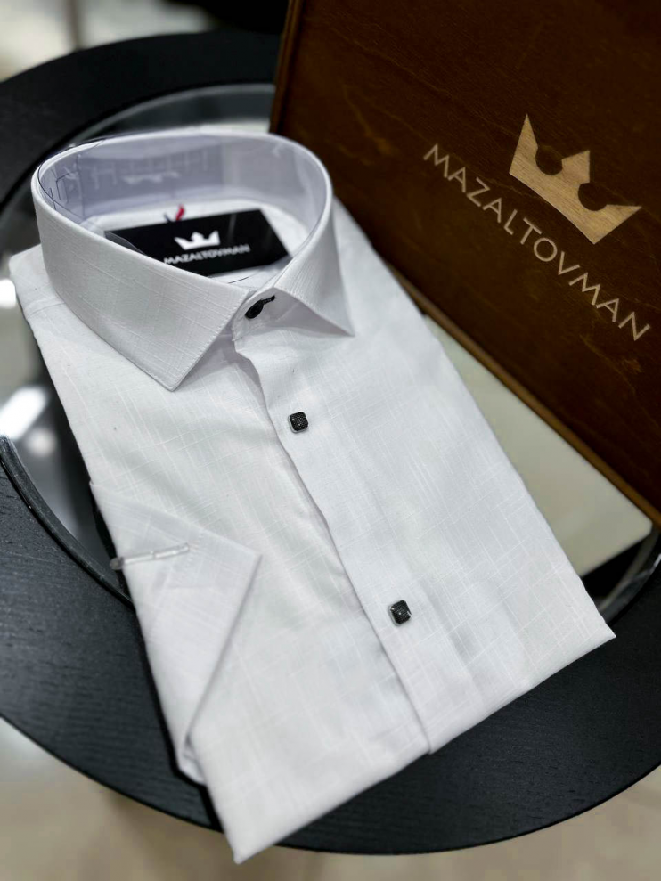 Рубашка GIF Белая с коротким рукавом