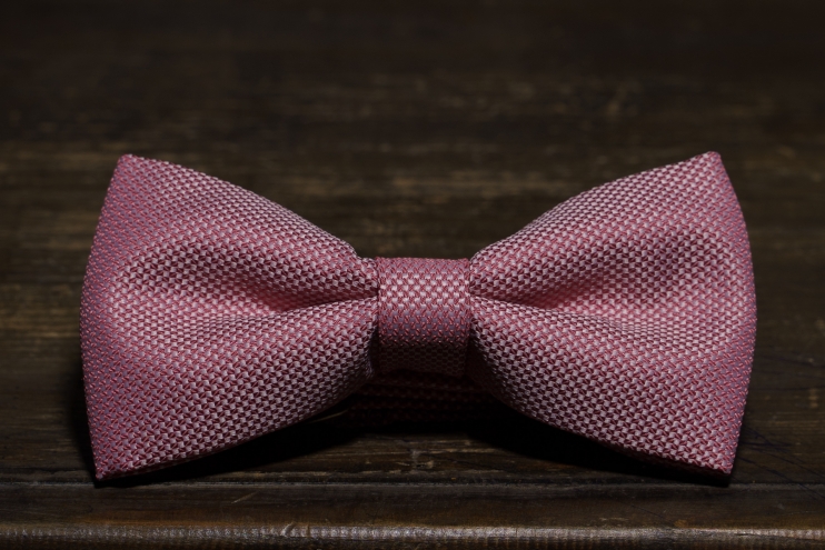 Галстук-бабочка Розовая текстурная