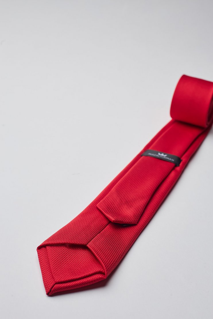Мужской галстук Ярко-красный фактурный