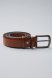 Мужской ремень коричневый кожаный гладкий
