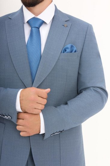 Костюм MAZALTOVMAN 2-ка премиум Голубой фактурный молодежный